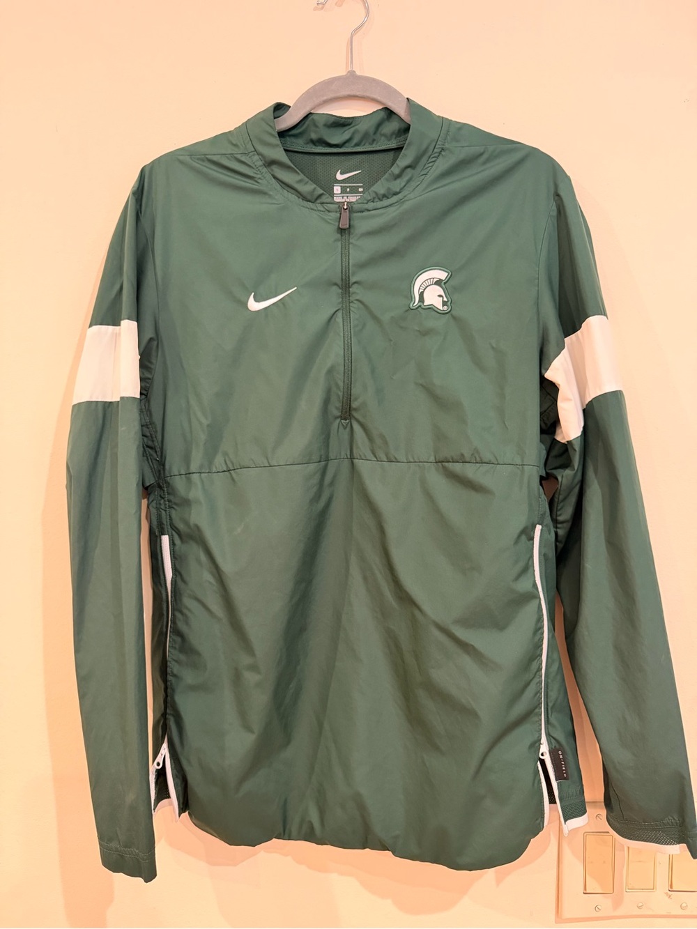 Nike Michigan State Spartans Men’s Quarter-Zip Windbreaker